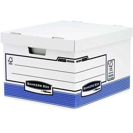 Archívny kontajner, kartónový, veľký, "BANKERS BOX® SYSTEM by FELLOWES®", modrá 1