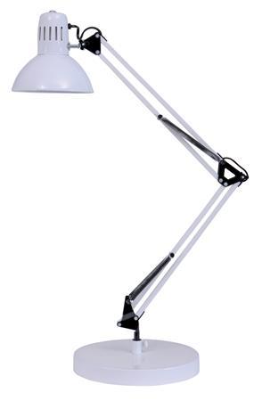 Stolová lampa, 11 W, ALBA "Architect", biela