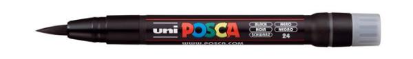 Popisovač v tvare štetca, UNI "Posca PCF-350", čierna 2