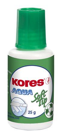 Korekčný lak, na vodnej báze, 20 ml, KORES "Soft Tip" 1
