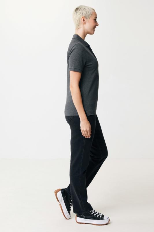 Polo tričko IQONIQ Yosemite z recykl. bavlny heather anthracite XXS 6
