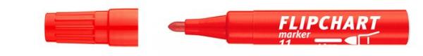 Popisovač na flipchartové tabule, 1-3 mm, kužeľový hrot, ICO "Artip 11", červený 1
