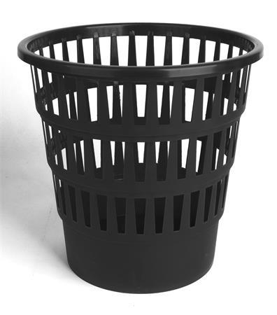 Odpadkový kôš, 15 l, VICTORIA, zvislá mriežka, čierna