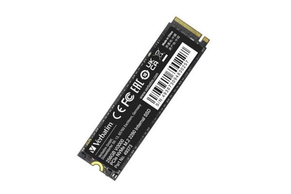 SSD (vnútorná pamäť), 256GB, PCIe NVMe M2, 3300/1300 MB/s, VERBATIM "Vi3000" 1