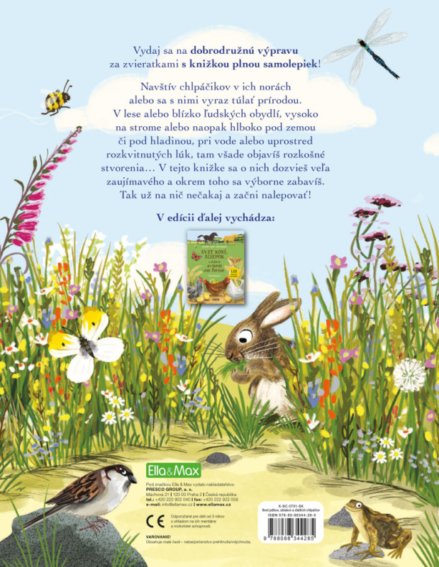 SVET JEŽKOV, UŠIAKOV a ďalších chlpáčov – Kniha samolepiek 11