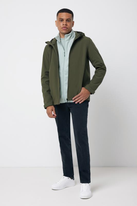Pánska soft shell bunda IQONIQ Makalu z recykl. polyesteru khaki XL 7