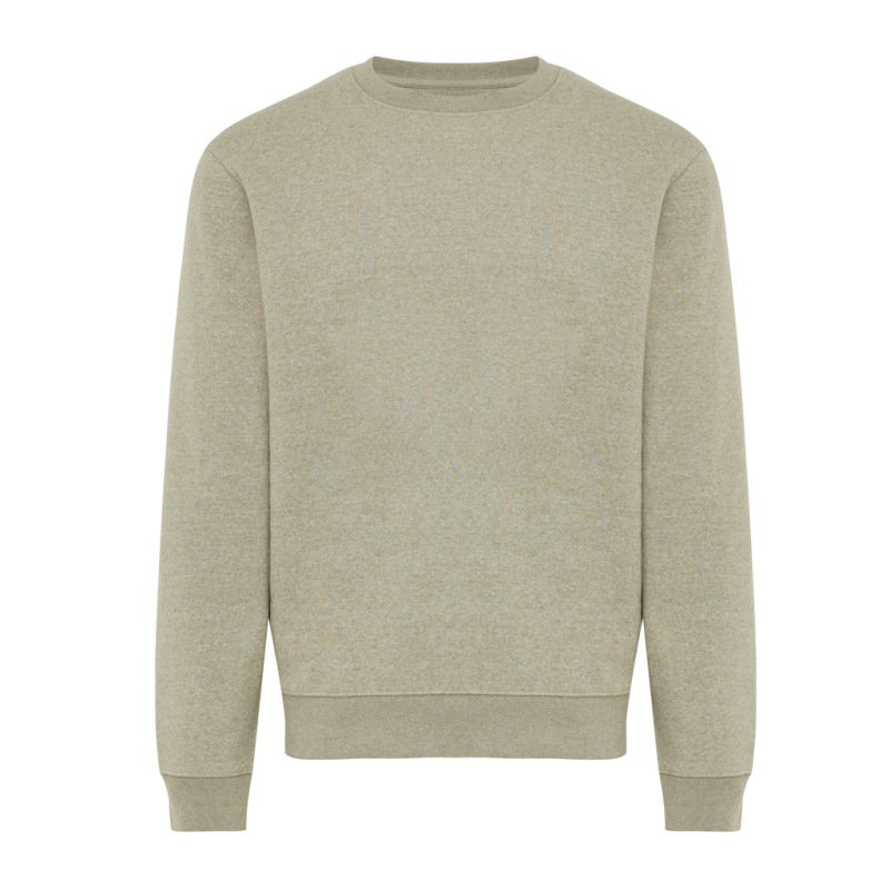 IQONIQ Toria Unisex mikina s okrúhl. výstrihom z rec. bavlny light heather green S 1