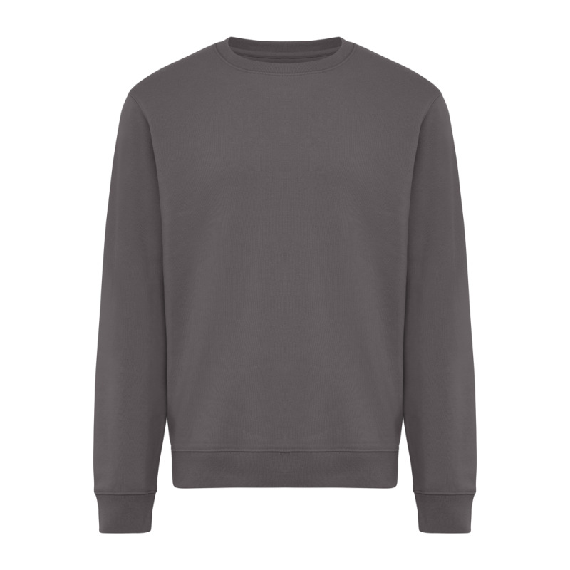 IQONIQ Toria Unisex mikina s okrúhl. výstrihom z rec. bavlny antracitová XL 1