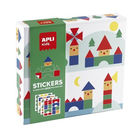 Nálepky, geometrické, sada, APLI Kids "Geometric", dediny 1