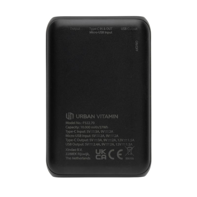 Powerbanka Urban Vitamin Alameda 10 000 mAh 18W PD čierna 6