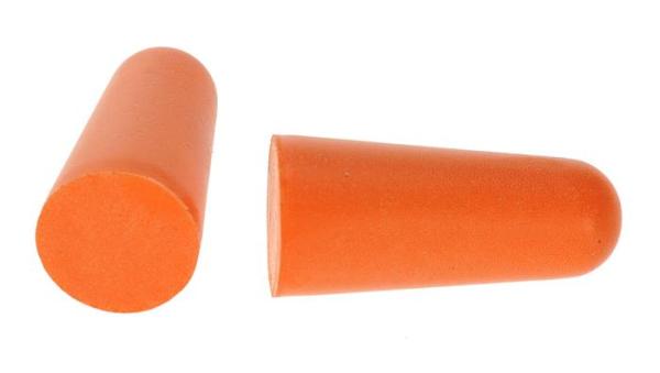 . Sluchové zátky, PU pena, 200 párov, oranžové