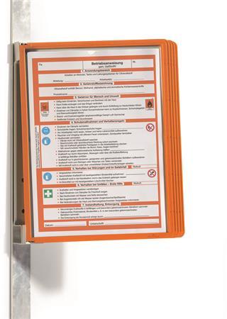 Držiak, nástenný, magnetický, s 5 panelmi, DURABLE "VARIO® 5 MAGNET", oranžová 1