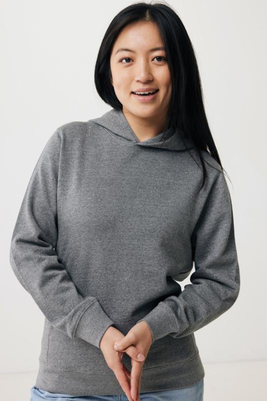 Mikina s bočnými vreckami IQONIQ Yengo z rec. bavlny light heather anthracite XXL 8