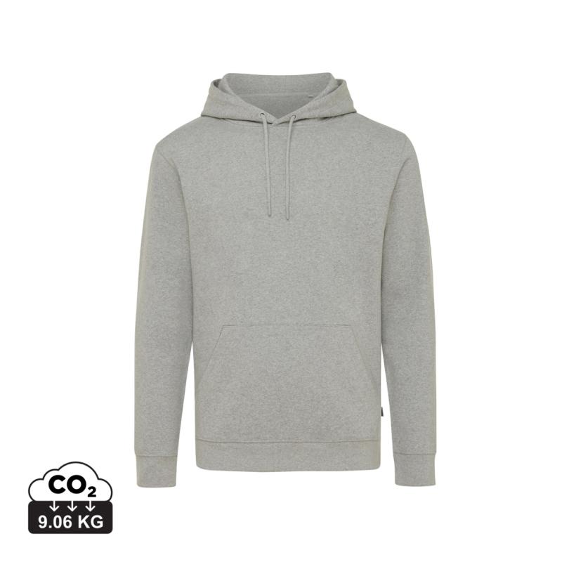 Nefarbená mikina s kapucňou IQONIQ Torres z recykl. bavlny heather grey 4XL