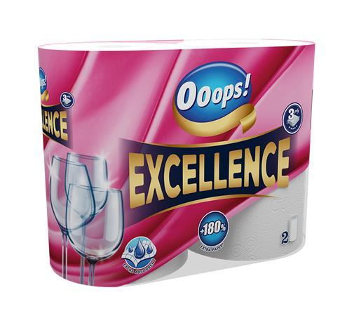 . Kuchynské utierky, 3-vrstvové, 2 kotúče, "Ooops! Excellence" 1