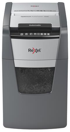 Skartovací stroj, konfetti, 150 listov, REXEL, "Optimum AutoFeed+ 150X"