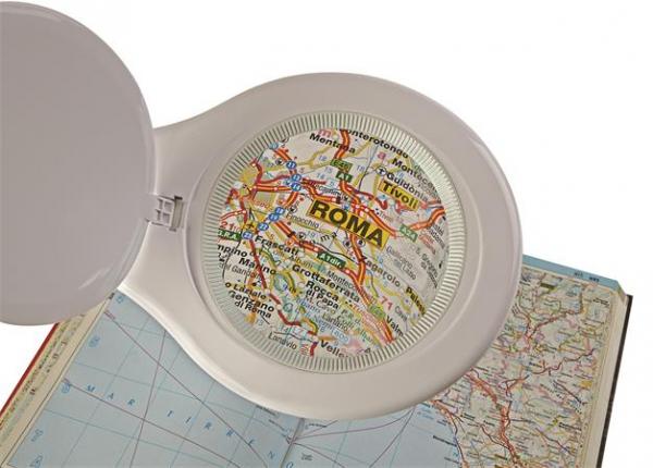 Stolová lampa, LED, zväčšovacie sklo, s držiakom, MAUL "Makro", biela 3