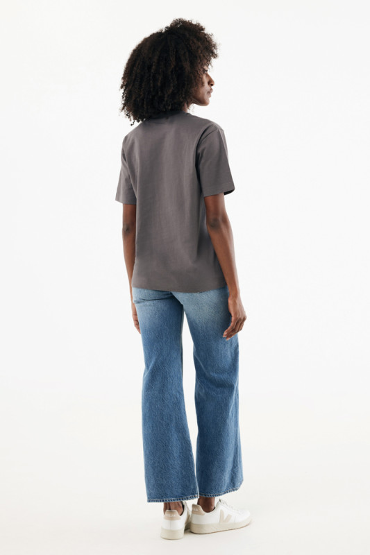 IQONIQ Nikko tričko z hrubej recyklovanej bavlny antracitová XS 7