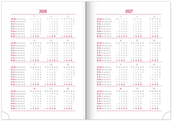 NOTIQUE Denný diár Balakon 2026, zelený, 15 x 21 cm 2