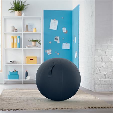 Gymnastická lopta na sedenie, LEITZ "Ergo Cosy", zamatová sivá 7