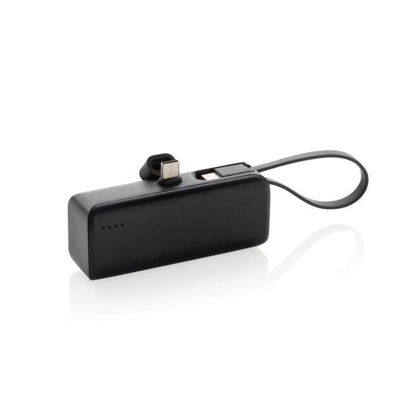 Powerbanka 3000mAh s USB C Powerlink z RCS recykl. plastu čierna 1