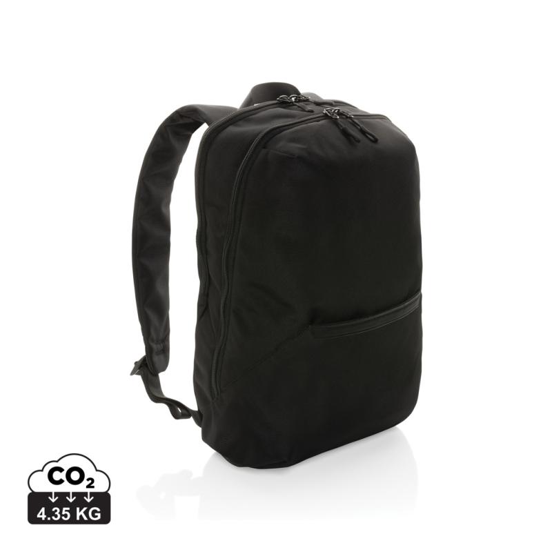 Moderný batoh na 15.6" notebook Impact z 1200D RPET AWARE™ čierna
