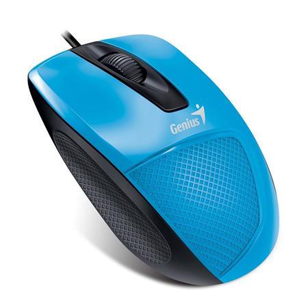 Myš, drôtová, optická, normálna veľkosť, USB, GENIUS "DX-150X", modrá 1