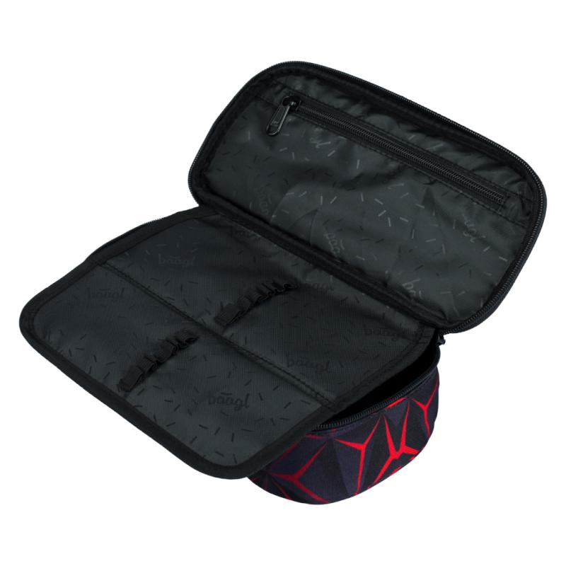 BAAGL Školský peračník etui Red Polygon 2