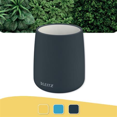 Držiak na písacie potreby, keramický, LEITZ "Cosy", matná sivá 2