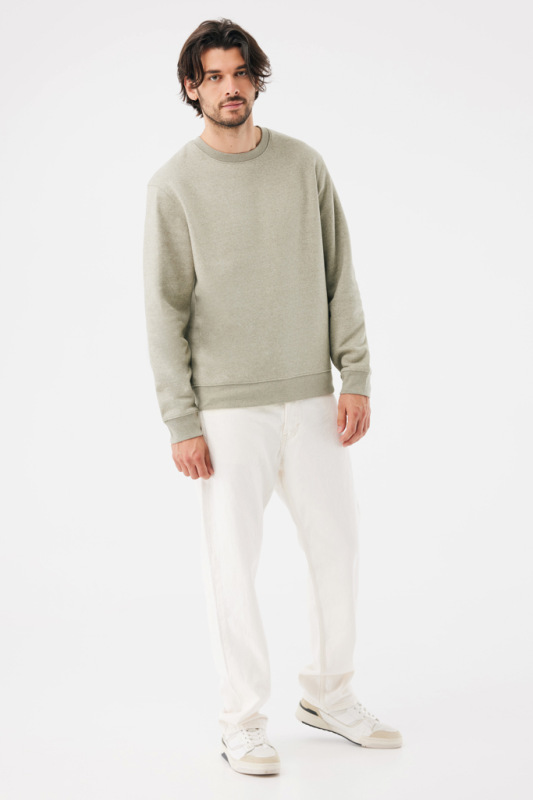 IQONIQ Toria Unisex mikina s okrúhl. výstrihom z rec. bavlny light heather green M 5