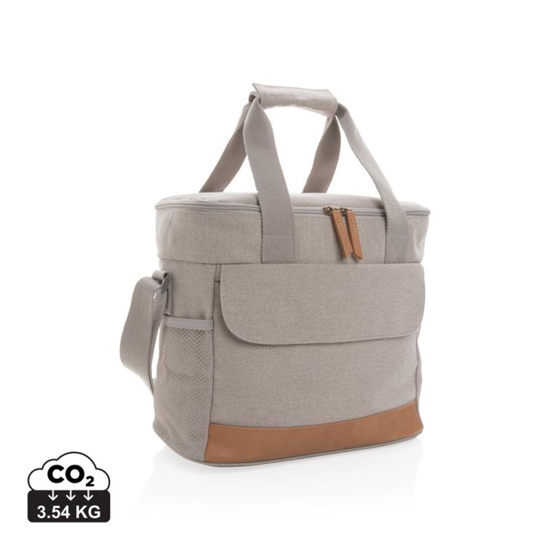 Veľká chladiaca taška Impact z 16 oz. recykl. canvas AWARE™ sivá