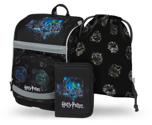BAAGL SADA 3 Zippy Plus Harry Potter Rokfort Lumos: aktovka, peračník, vrecko