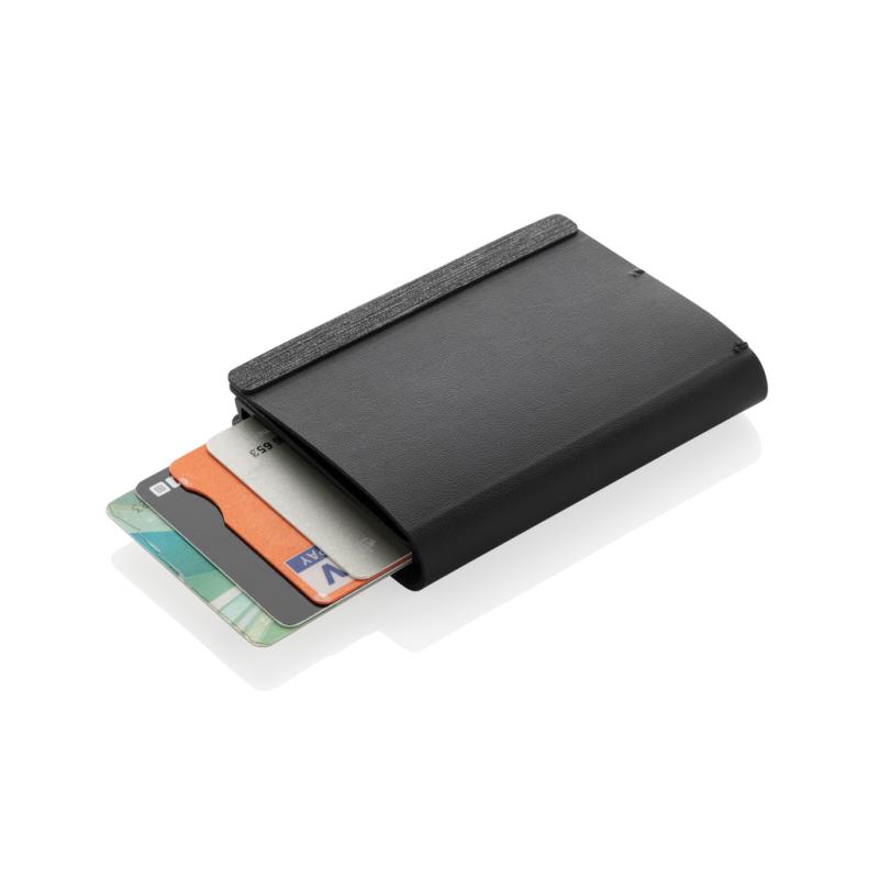 Peňaženka s nabíjacím lokátorom Seekcard z RCS polyesteru čierna 5