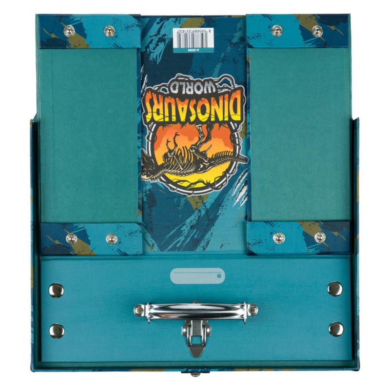 BAAGL Skladací školský kufrík Dinosaurs World s kovaním 3