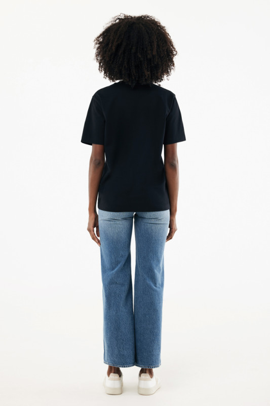 IQONIQ Nikko tričko z hrubej recyklovanej bavlny čierna M 7