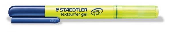 Zvýrazňovač, 3 mm, gélový, STAEDTLER "Textsurfer Gel", žltý 1