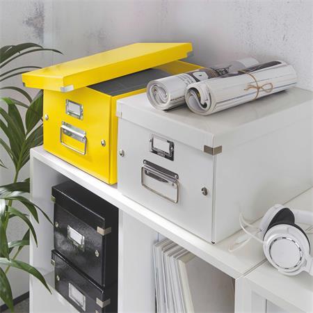 Odkladací box, A4, LEITZ "Click&Store", žltá 3