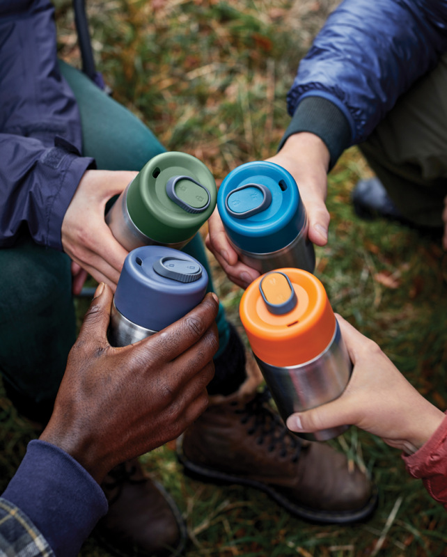 Cestovný nerezový termo hrnček 340ml Black+Blum tyrkysová 11