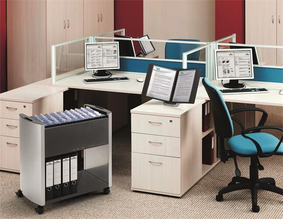Kartotéka, pojazdná, kovová, DURABLE "Design Line" 2
