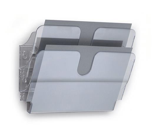 Držiak na katalógy, nástenný, na šírku, A4, DURABLE "FLEXIPLUS 2", priehľadná 2