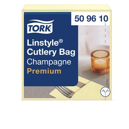 Servírovacie servítky, priemyselne kompostovateľné, 1-vrstvové, 39x39 cm, Premium, TORK "L