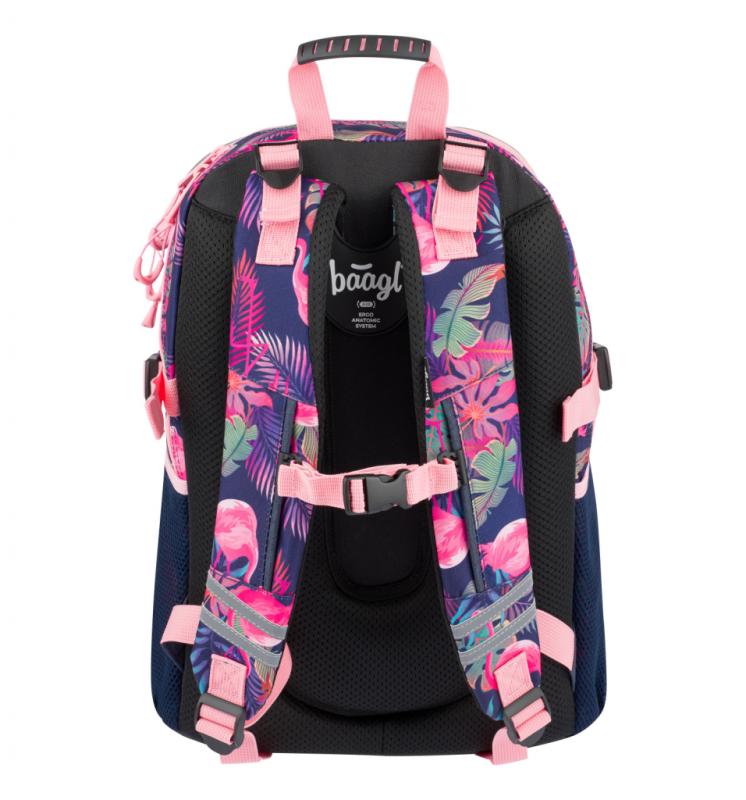 BAAGL SET 4 Flamingo: aktovka, peněženka, penál, sáček 4