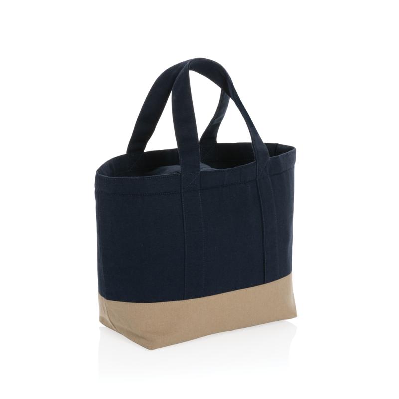 Nefarbená chladiaca taška Impact z 285g recykl. canvas AWARE námornícka modrá 1