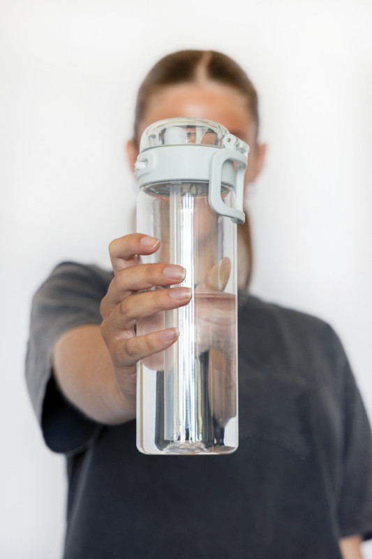 Fľaša na vodu SipnLock RCS RPET 800 ml, nepretek., športová biela 10