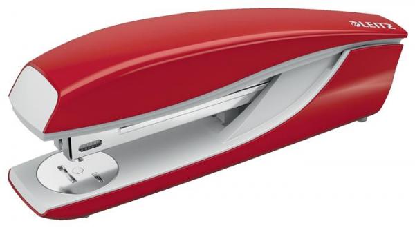Zošívačka, veľkokapacitná, ploché zošívanie, LEITZ "Nexxt 5504", červená 1