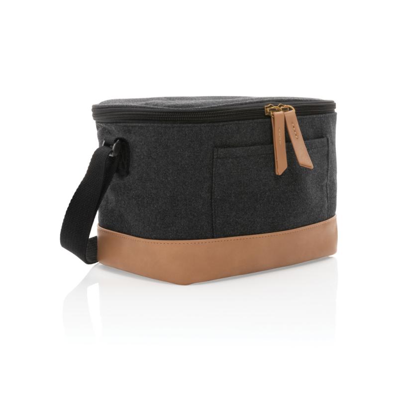 Malá chladiaca taška Impact z 16 oz. recykl. canvas AWARE™ čierna 1