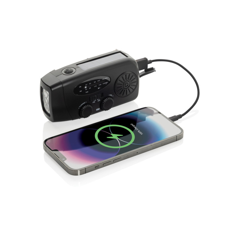 RescueWave RCS núdzové rádio z recyklovaného plastu čierna 7