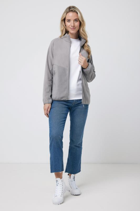 Micro fleece bunda na zips IQONIQ Talung z rec. polyesteru storm grey XXXL 10