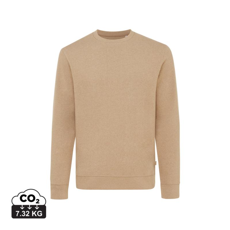 Nefarbená mikina IQONIQ Denali z recykl. bavlny heather brown XXXL