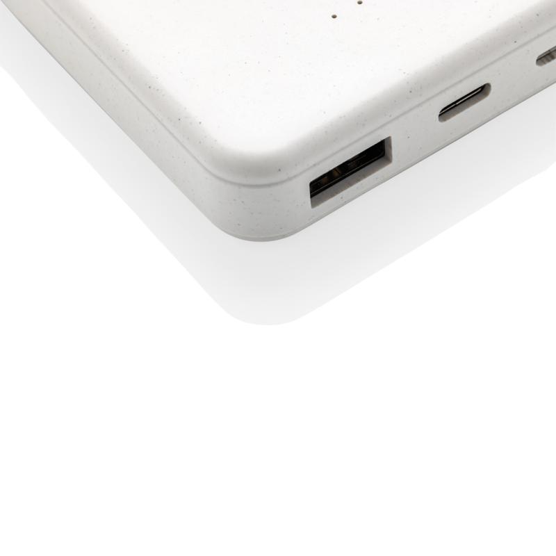 Bezdrôtová powerbanka 5000 mAh 5W z RCS recykl. plastu biela 7